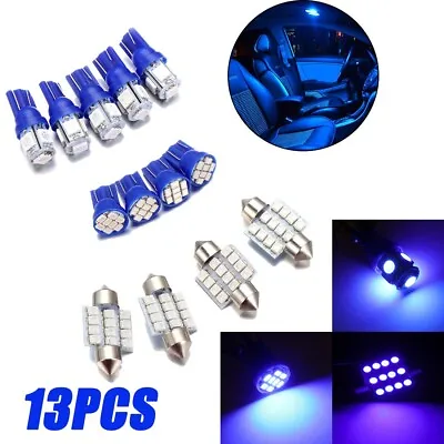 13pcs Blue Car Interior LED Lights Dome License Plate Lamp 12V Kit Accessories • $8.99