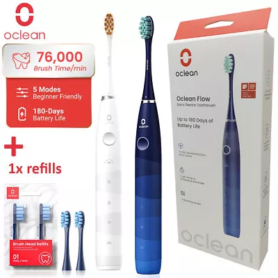 Oclean FLOW Sonic Electric Toothbrush Waterproof 2800mAh Rechargeable 38000rpm • $68