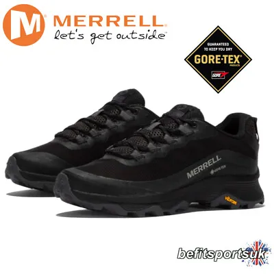 Merrell Mens Waterproof Walking Shoes Moab Speed Gtx Gore Hiking Grip Trainers • £79.95