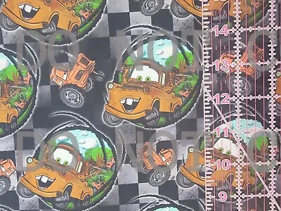 Custom 100% Cotton Woven Fabric Cars Movie Tow Mater By The 1/4 Yard 9x56 • $5.49