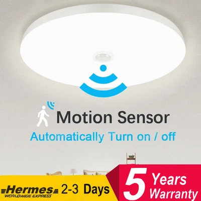 £6.99 • Buy Led Ceiling Light Pir Motion Sensor Light Bathroom Kitchen Living Room Wall Lamp