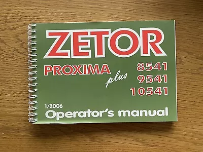 Zetor Proxima Plus Instruction Manual • £9.99