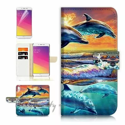 Dolphin TPU Phone Wallet Case Cover For New Optus X Start 2 - 21520 • $13.99