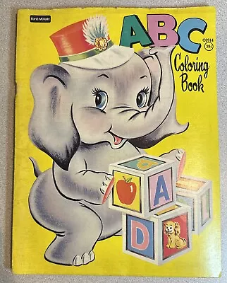 ABC Coloring Book Rand McNally UNUSED 1960s Vintage Alphabet Numbers 1-10 • $9.95