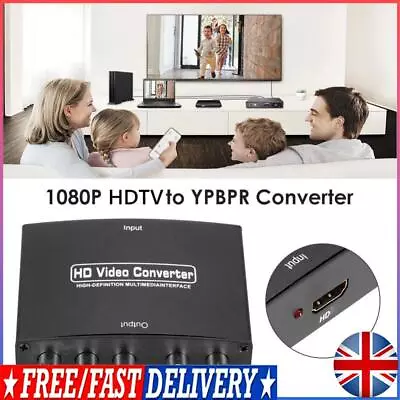 HDMI To 5RCA YPBPR Component Converter 1080P HD Video Audio Adapter For TV PC #F • £13.16
