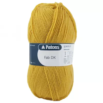 £2.55 • Buy Patons Fab DK Yarn 100g Double Knitting 8 Ply Machine Washable 100% Acrylic Wool