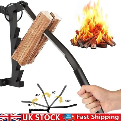 Wall Mounted Wood Kindling Splitter High Carbon Steel Manual Fire Wood Cutter UK • £37.90