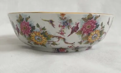 £6 • Buy Antique Soho Pottery Bowl Decorated With Birds And Flowers