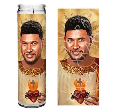 Saint Usher Celebrity Parody Prayer Candle Music Hip Hop Icon • $24.95