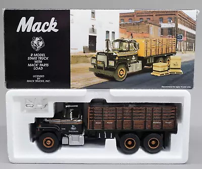 First Gear The Mack R Model Stake Truck + Mack Parts Load  R600 & Box • $143.99