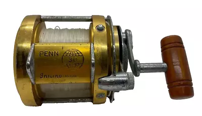 Penn International 30 Conventional Gold Big Game Saltwater Fishing Reel Vintage • $189.99