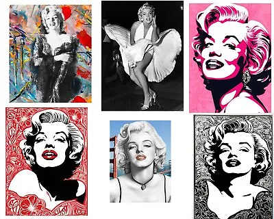 Marilyn Monroe A4 Size Prints Choose Design Gift Poster Picture Print Movie Star • £4.97