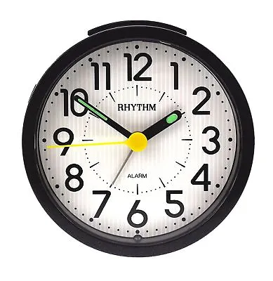 £12.95 • Buy Rhythm CRE849WR02 Luminous Analog Alarm Clock Silver Plastic