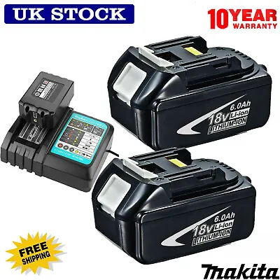 £19.79 • Buy 2X For Genuine Makita 18 Volt 6.0Ah BL1830 BL1840 BL1850 Li-Ion Makstar Battery