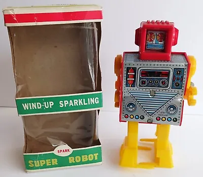 SUPER ROBOT Wind-Up HIRO Japan Vintage 1960s Space Toy • $295