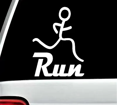 Running Runner Run Guy Marathon 13.1 26.2 Jogging Decal Sticker For Car BG 782 • $3.16