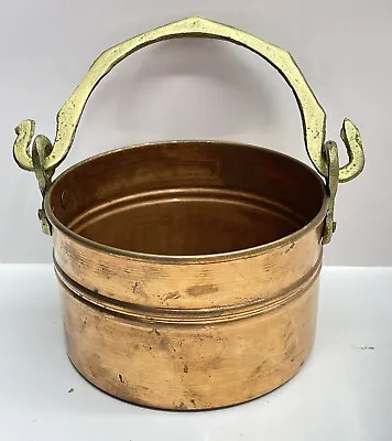 Vintage Small Copper/Brass Bucket With Handle Made In Turkiye • $32