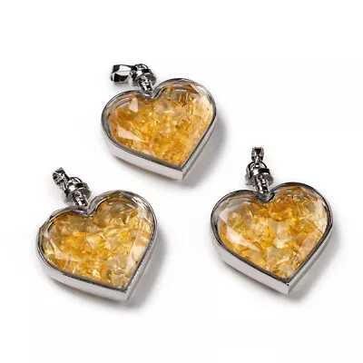£7.89 • Buy Chakra Gemstone Necklace Pendant Healing Natural Crystal Heart Jewellery Reiki