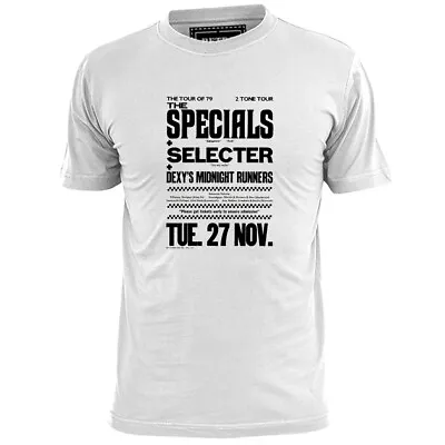 £6.99 • Buy Mens Specials Selecter Tour Poster 2 Tone Ska T Shirt Madness Hall Rude Boy