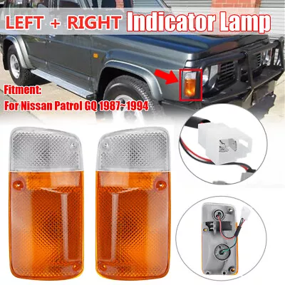 Pair Of Corner Indicators Lights For Nissan Patrol GQ 1987-1994 New Lamp • $43.89