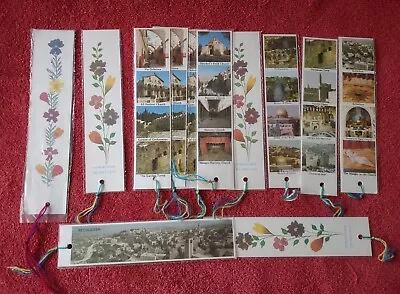 Lot 12 Vtg Photo Bookmarks Flowers From The Holy Land Souvenir Israel Bethlehem  • $24.95