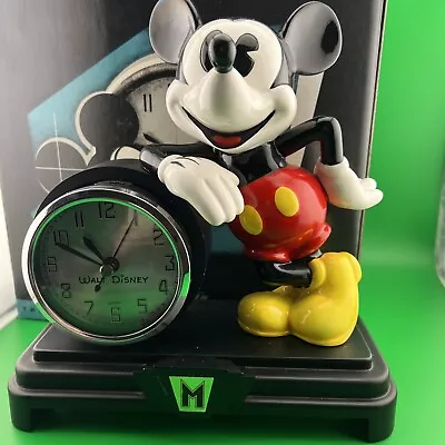 Vintage Walt Disney Store Deco Mickey Clock Mantle Clock W/ Original Box • $50