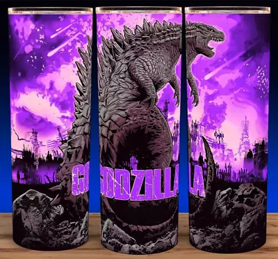 Godzilla King Of Monsters Purple Cup Mug Tumbler 20oz • $19.95