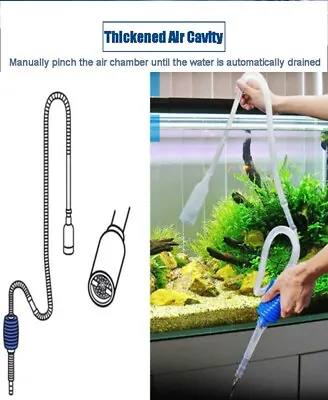 $21.86 • Buy Fish Aquarium Siphon Vacuum Cleaner Pump Water Changer Water Filter Accessories