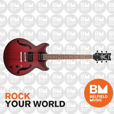 Ibanez AM53 Artcore Electric Guitar Hollow Body Flat Sunburst Red - AM53SRF • $719