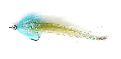 Blue -Mylar Sandeel Saltwater Fishing Flies Bass Sea Trout Fly/Lure - Weighted • £1.99