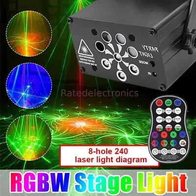 Laser Projector Stage Lights 240 Pattern RGB LED DJ Disco KTV Party Lighting US • $26.63