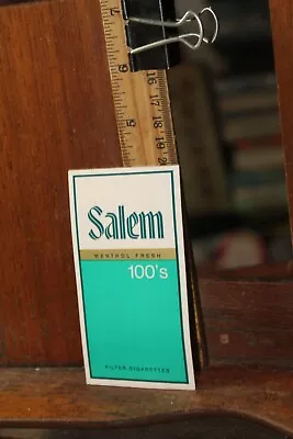 Vintage 1980's Store Display Sticker Cigarette Decal Salem 100's • $4