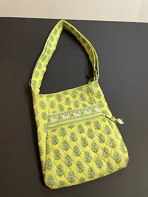 Vera Bradley Handbag/Purse In Citrus Lime Green Elephants Pattern - EUC • $13.95