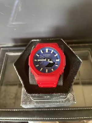 G Shock Ga2100 Blue Face Red Band • $120