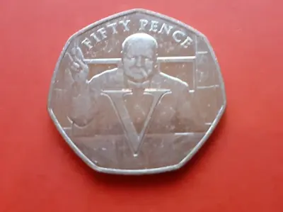 2020 VE Day 50p Coin. The Letter V From Victory IOM. Circulated. • £2.39