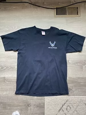 US Air Force Shirt Large Blue Military T Shirt Made In USA • $6