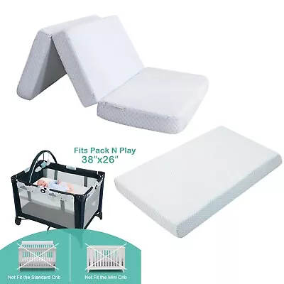 Child Crib Mattress Firm Baby Toddler Waterproof Beds Infant Comfort Sleep Foam • $36.99