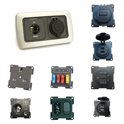 Campervan 12v Switch And Sockets 12v/Voltmeter/USB/240v Sockets Light Switch • £25.25