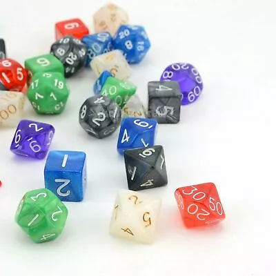 $14.67 • Buy Pearl And Dice Set And Bag Polyhedral Dice For Dungeons Dragons RPG Party