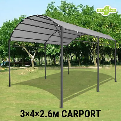 3x4m Gazebo Marquee Carport Shade Shelter Yard Backyard Steel Waterproof Grey • $224.10