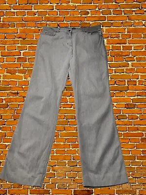 Womens Jaeger Size Uk 16 L30 Lt Grey Mid Rise Straight Leg Denim Jeans Trouser • £14.79