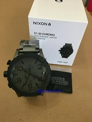 BRAND New Watch 51-30 Chrono A083-1062 MATTE BLACK GUNMETAL A0831062 Genuine US • $160