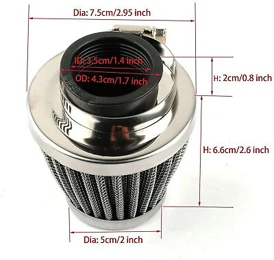 35MM Air Filter Cleaner ATV PIT DIRT BIKE SCOOTER MOPED H AF01 • $6.99