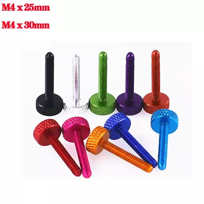 M4 Thumb Knurled Screw Aluminum Hand Tighten Grip Knob Adjustment Screws 25/30mm • $49.69