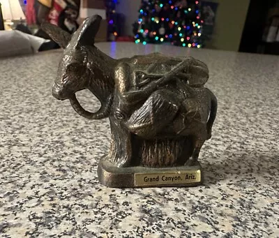 Vintage Grand Canyon Metal Donkey Souvenir Figurine Miniature • $16