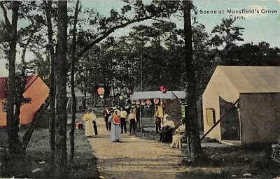 EAST HAVEN CT ~ MANSFIELD'S GROVE PHOTOGRAPHER'S TENT IN VIEW ~ C. 1910s • $16.49