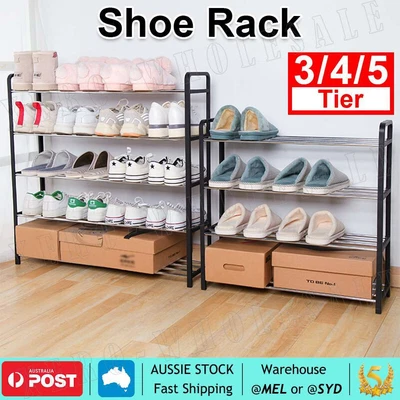 $13.45 • Buy Shoe Rack Storage Organizer Shelf Stand Shelves 3/4/5 Tiers Layers Shoe Storage
