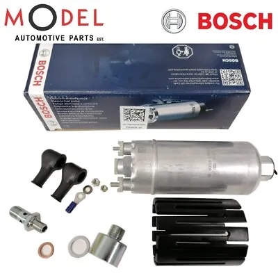 Bosch GENUINE 0580464200 200LPH Inline Fuel Pump + 6AN Inlet/Outlet Fittings • $190