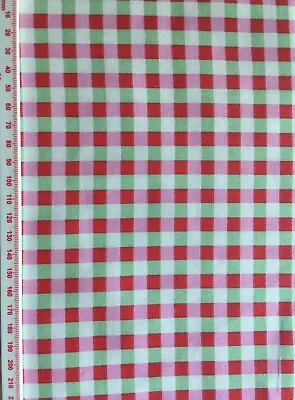 Cath Kidston IKEA 50cm X 100cm Rosali Check Green Gingham Cotton Fabric New • £7.49