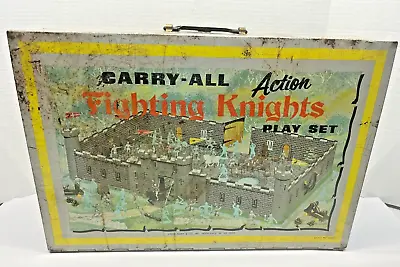 LOUIS MARX & CO ~ 1968 Carry-All Action FIGHTING KNIGHTS Play Set #4635 • $64.95